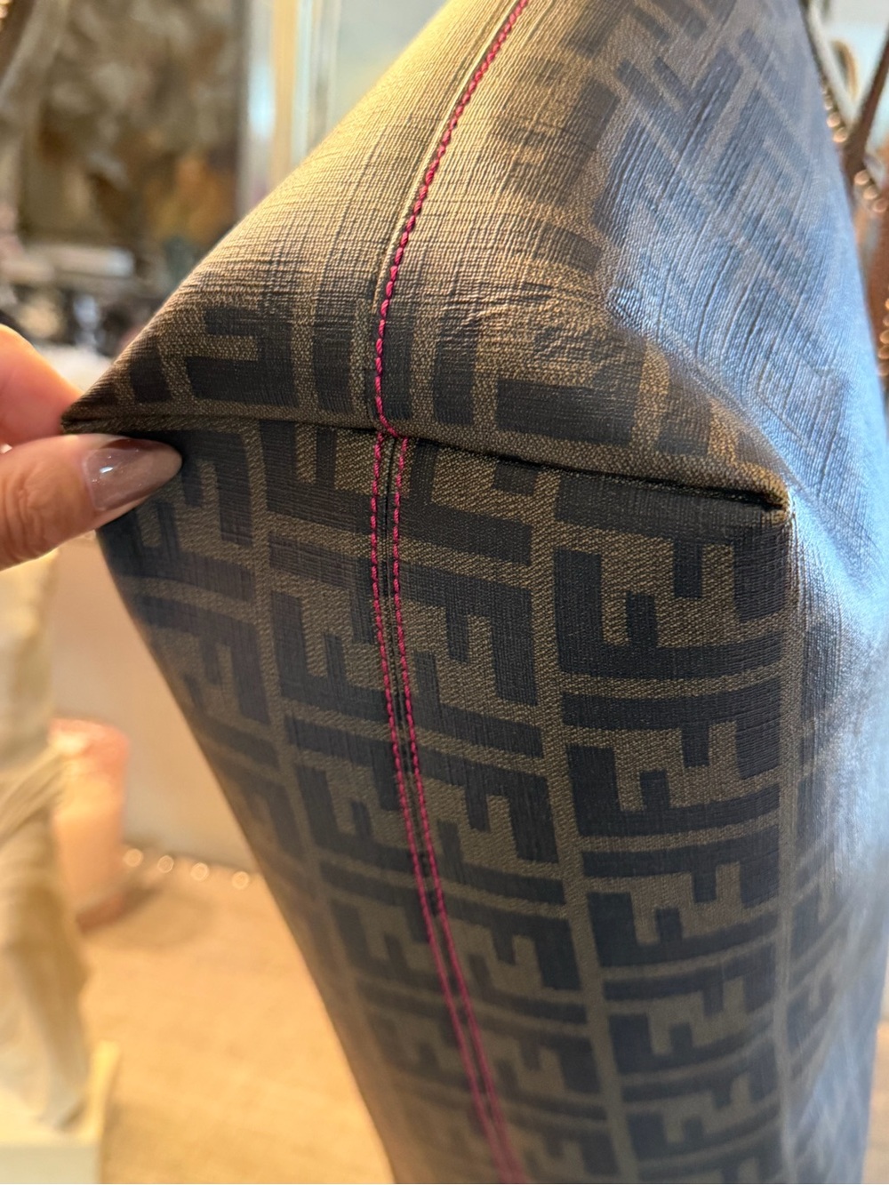 Fendi EUC Monogram Satchel Tote Bag - Picture 5 of 13